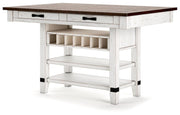 Valebeck Counter Height Dining Table and 4 Barstools - D546D14