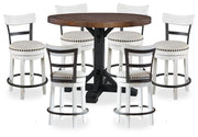 Valebeck Counter Height Dining Table and 6 Barstools - D546D34