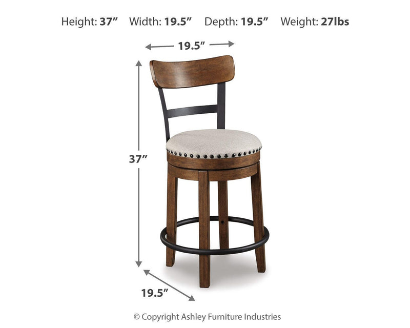 Valebeck Counter Height Dining Table and 6 Barstools - D546D36