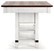 Valebeck Counter Height Dining Table and 6 Barstools - D546D36