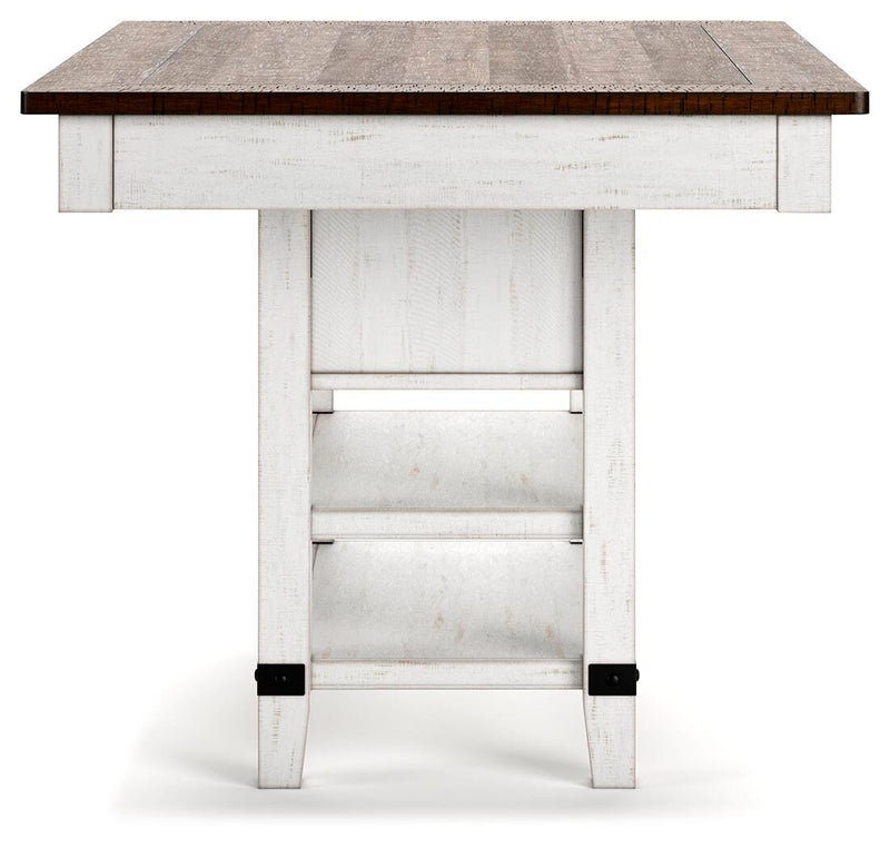 Valebeck Counter Height Dining Table and 6 Barstools - D546D36