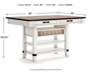 Valebeck Counter Height Dining Table and 6 Chairs - D546D35
