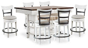 Valebeck Counter Height Dining Table and 6 Chairs - D546D35