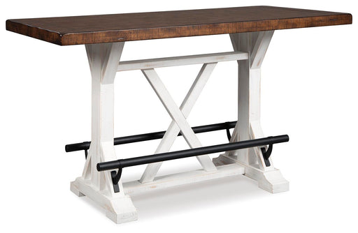 Valebeck Multi Counter Height Dining Table, 6 Barstools and Server - D546D32