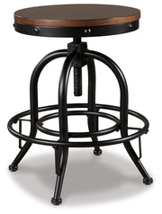 Valebeck Multi Counter Height Dining Table, 6 Barstools and Server - D546D32