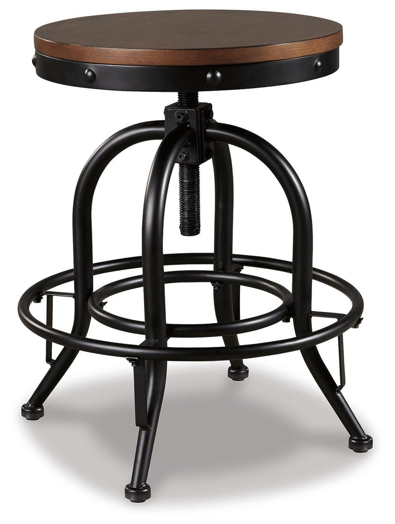 Valebeck Multi Counter Height Dining Table, 6 Barstools and Server - D546D32