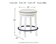 Valebeck Multi Counter Height Dining Table and 6 Barstools - D546D33