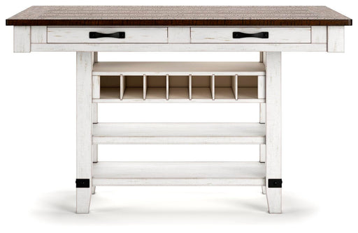 Valebeck Multi Counter Height Dining Table and 6 Barstools - D546D33