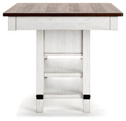 Valebeck Multi Counter Height Dining Table and 6 Barstools - D546D33