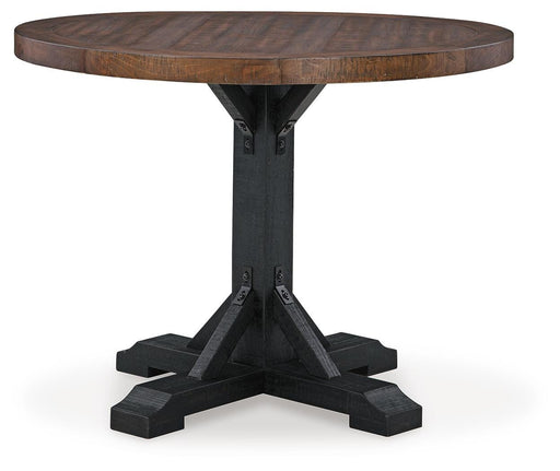 Valebeck Multi Counter Height Table and 4 Barstools - D546D25