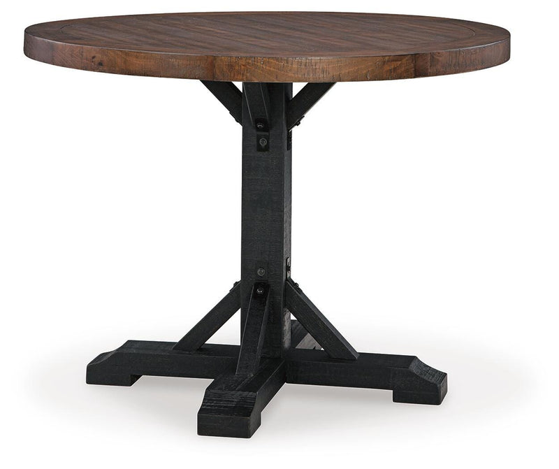 Valebeck Multi Counter Height Table and 4 Barstools - D546D25