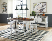 Valebeck White/Beige 5 - Piece Counter Height Set - Gate FurnitureCounter Height Set