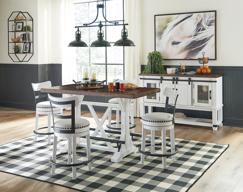 Valebeck White/Beige 5 - Piece Counter Height Set - Gate FurnitureCounter Height Set