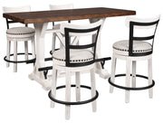 Valebeck White/Beige 5 - Piece Counter Height Set - Gate FurnitureCounter Height Set