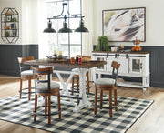 Valebeck White/Brown 5 - Piece Counter Height Set - Gate FurnitureCounter Height Set