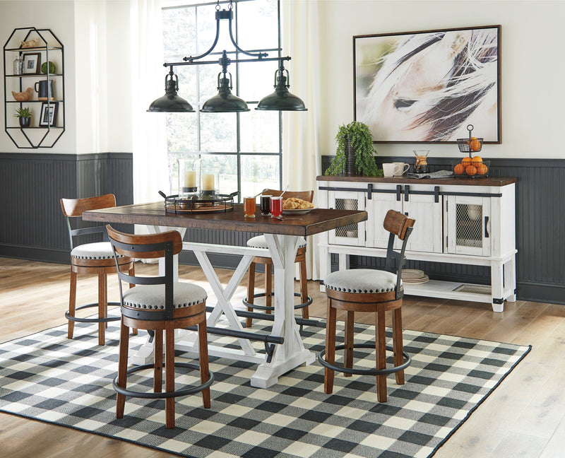 Valebeck White/Brown 5 - Piece Counter Height Set - Gate FurnitureCounter Height Set