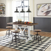 Valebeck White/Brown 5 - Piece Counter Height Set w/ Stools - Gate FurnitureCounter Height Set