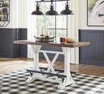 Valebeck White/Brown Counter Height Dining Table - Gate FurnitureCounter Height Table