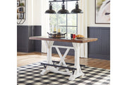 Valebeck White/Brown Counter Height Dining Table - Gate FurnitureCounter Height Table