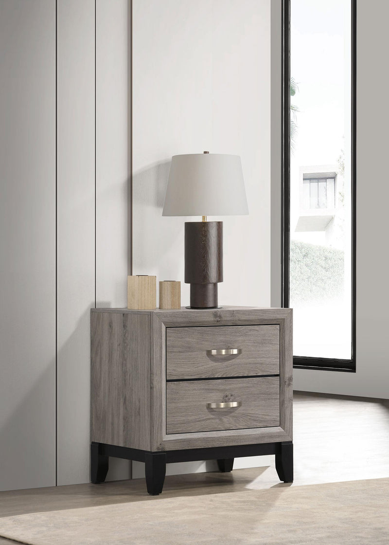 Valen 2-drawer Nightstand Bedside Table Light Taupe - 215912