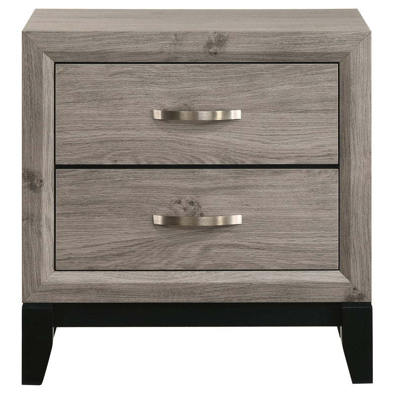 Valen 2-drawer Nightstand Bedside Table Light Taupe - 215912