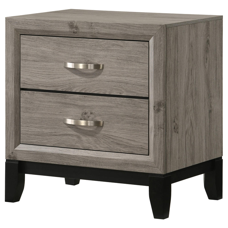 Valen 2-drawer Nightstand Bedside Table Light Taupe - 215912