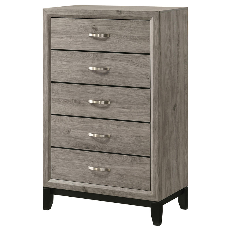 Valen 5-drawer Bedroom Chest of Drawers Light Taupe - 215915