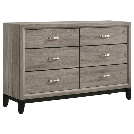 Valen 6-drawer Bedroom Dresser Cabinet Light Taupe - 215913