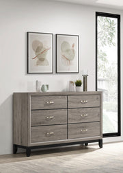 Valen 6-drawer Bedroom Dresser Cabinet Light Taupe - 215913