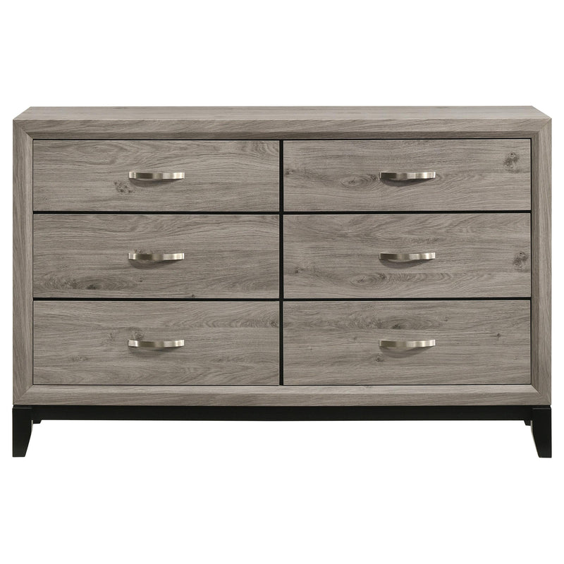 Valen 6-drawer Bedroom Dresser Cabinet Light Taupe - 215913