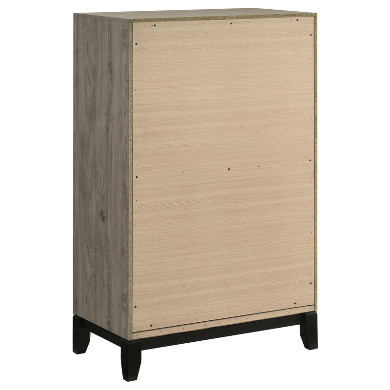 Valen Five-piece Full Bedroom Set Light Taupe - 215911F-S5