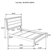 Valen Five-piece Twin Bedroom Set Light Taupe - 215911T-S5