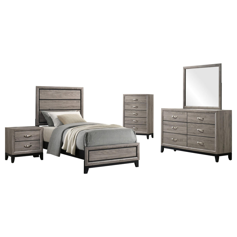 Valen Five-piece Twin Bedroom Set Light Taupe - 215911T-S5