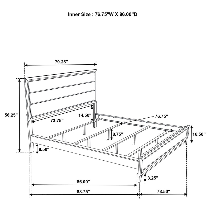 Valen Four-piece California King Bedroom Set Light Taupe - 215911KW-S4