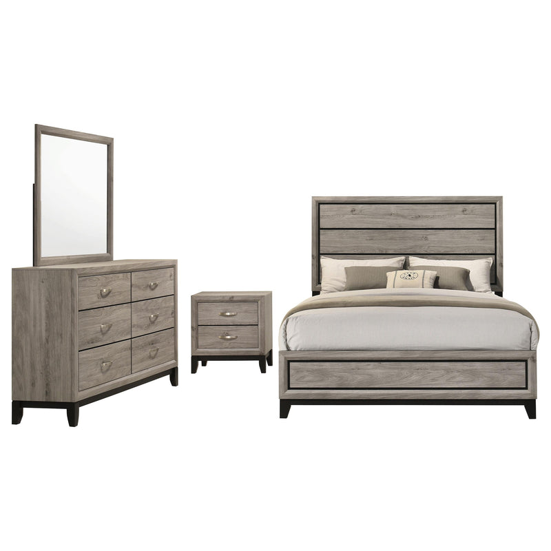 Valen Four-piece Eastern King Bedroom Set Light Taupe - 215911KE-S4
