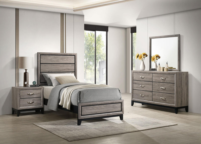 Valen Four-piece Twin Bedroom Set Light Taupe - 215911T-S4