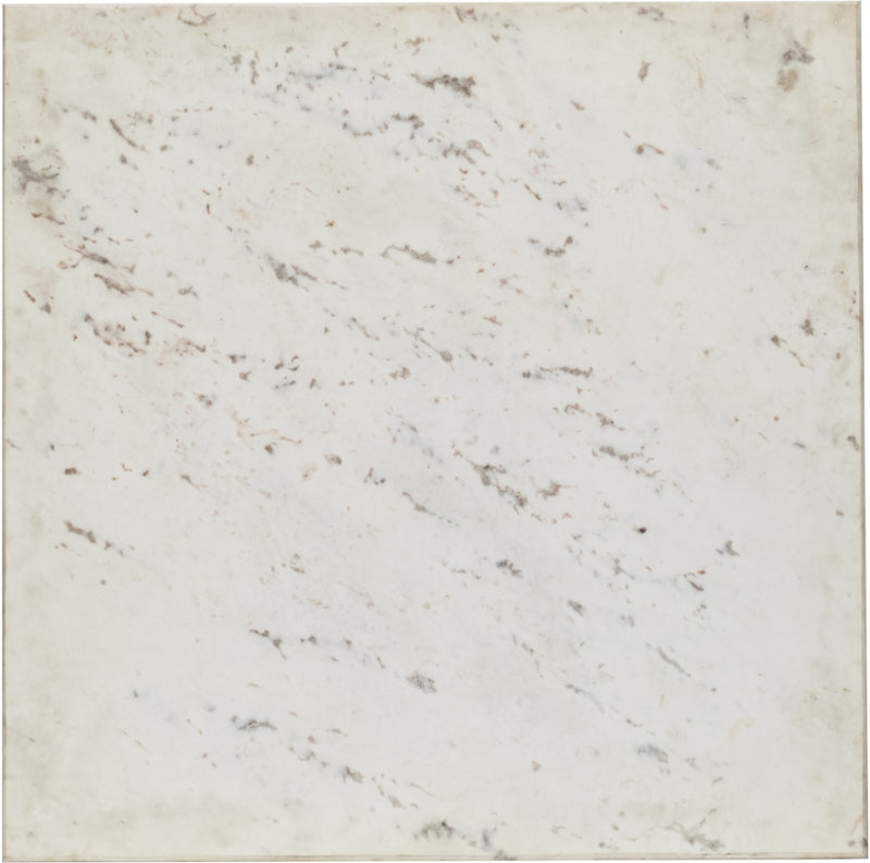 Valen Genuine Marble And Iron Coffee Table in White - 77002White-CT