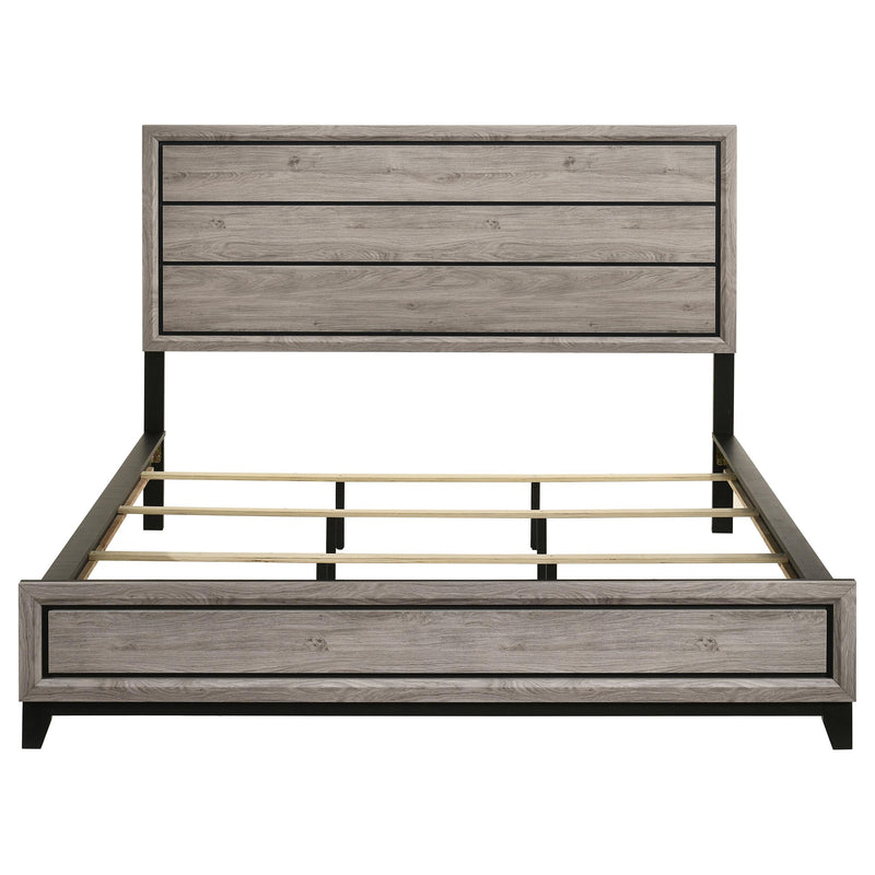 Valen Wood California King Panel Bed Light Taupe - 215911KW