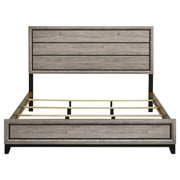 Valen Wood Eastern King Panel Bed Light Taupe - 215911KE