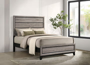 Valen Wood Full Panel Bed Light Taupe - 215911F