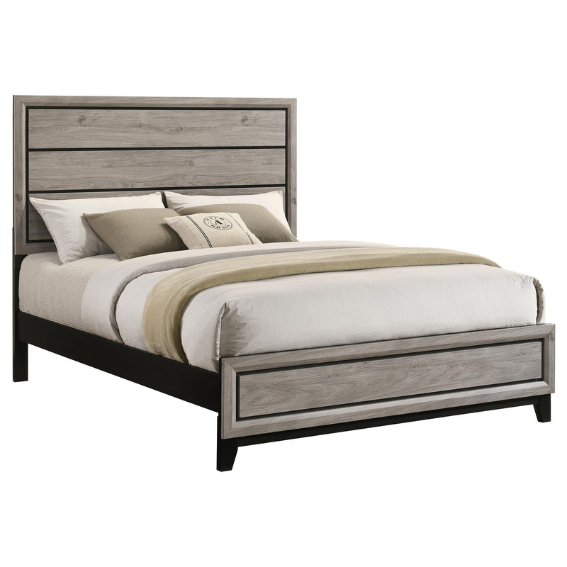 Valen Wood Queen Panel Bed Light Taupe - 215911Q