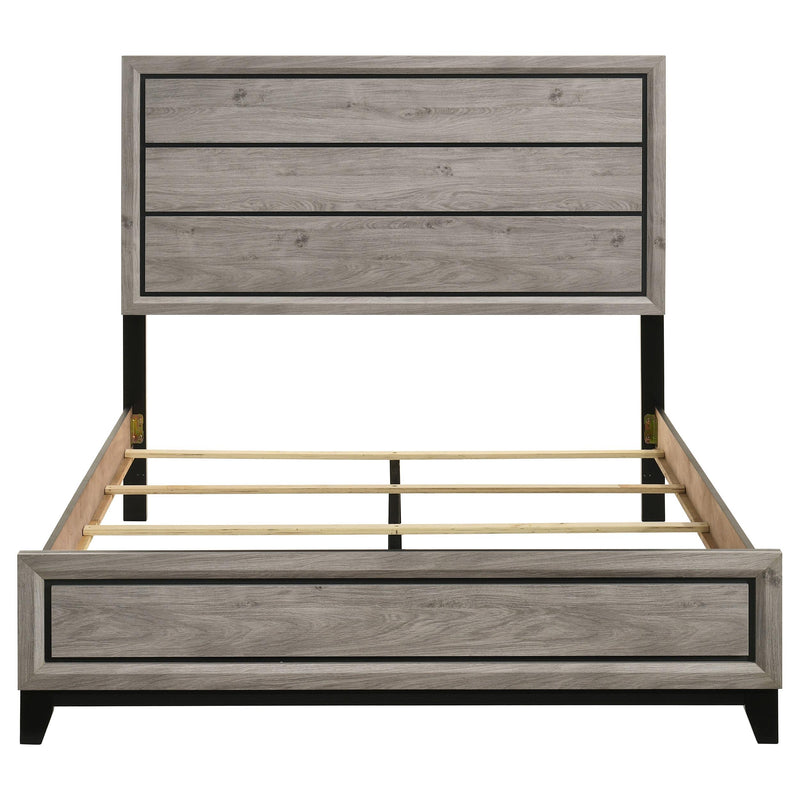 Valen Wood Queen Panel Bed Light Taupe - 215911Q