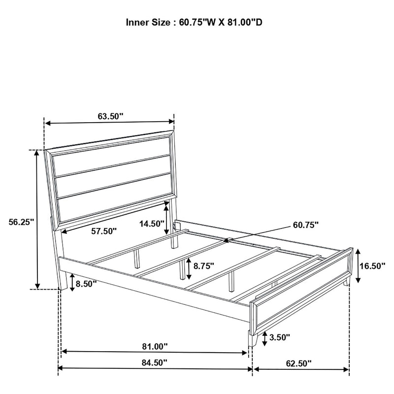 Valen Wood Queen Panel Bed Light Taupe - 215911Q