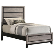 Valen Wood Twin Panel Bed Light Taupe - 215911T