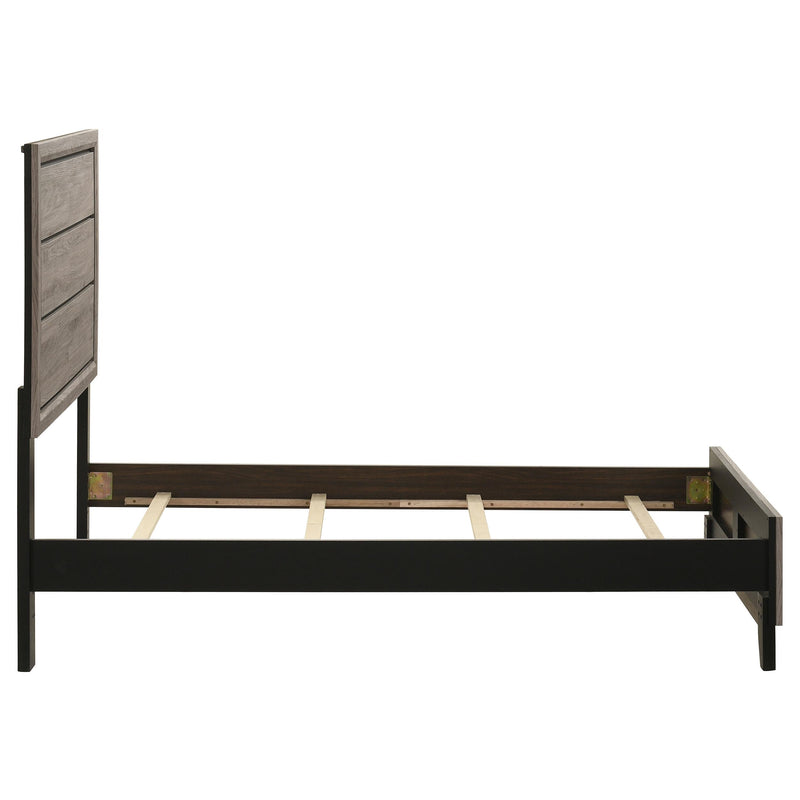 Valen Wood Twin Panel Bed Light Taupe - 215911T
