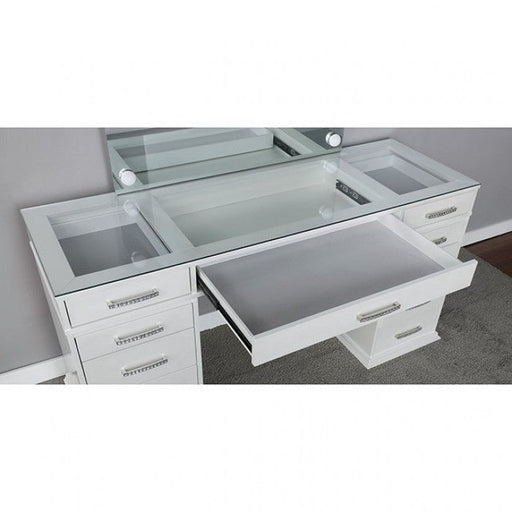 Valentina Luminous White Vanity Set - FOA-DK5682WH-PK