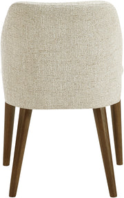 Valeo Linen Textured Fabric Upholstered Dining Chair in Beige, Set of 2 - 88082Beige-C