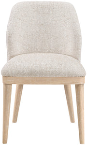 Valeo Linen Textured Fabric Upholstered Dining Chair in Beige, Set of 2 - 88083Beige-C