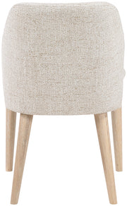 Valeo Linen Textured Fabric Upholstered Dining Chair in Beige, Set of 2 - 88083Beige-C