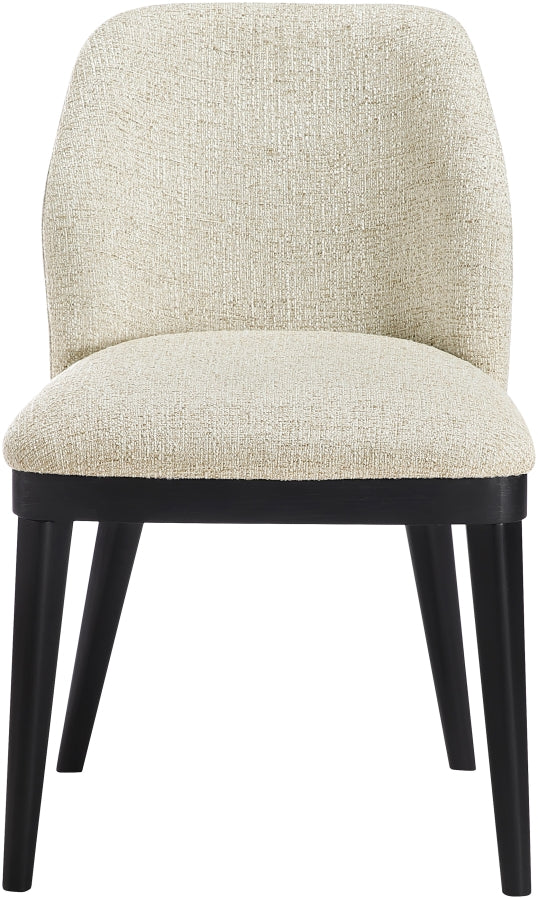 Valeo Linen Textured Fabric Upholstered Dining Chair in Beige, Set of 2 - 88084Beige-C